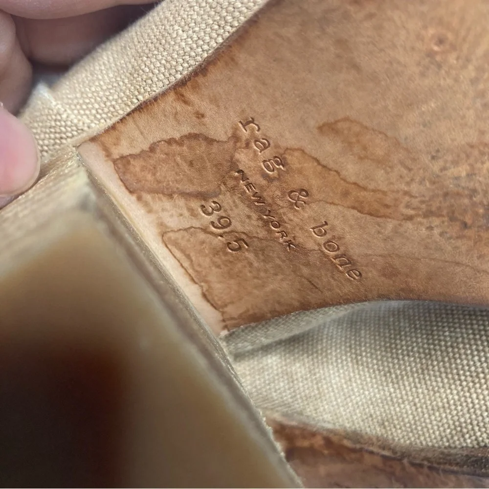 Rag & Bone Newbury Canvas ankle boots‎ camel size 9.5